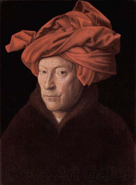 Jan Van Eyck Portrait of a Man in a Turban possibly a self-portrait Germany oil painting art